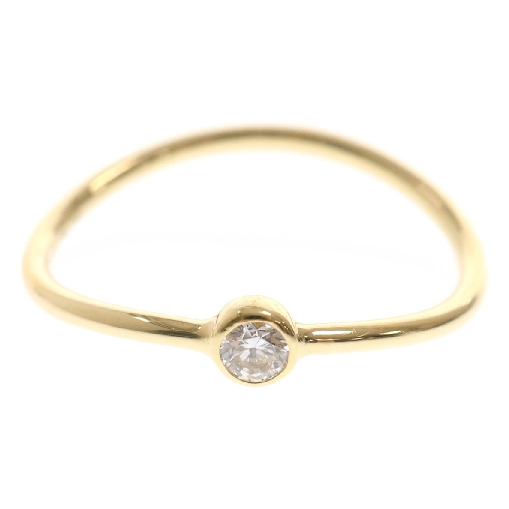 TIFFANY&Co(ティファニー) ウェーブシングルロウ ダイヤモンド リング Au750 指輪 YG イエローゴールド アクセサリー ジュエリー