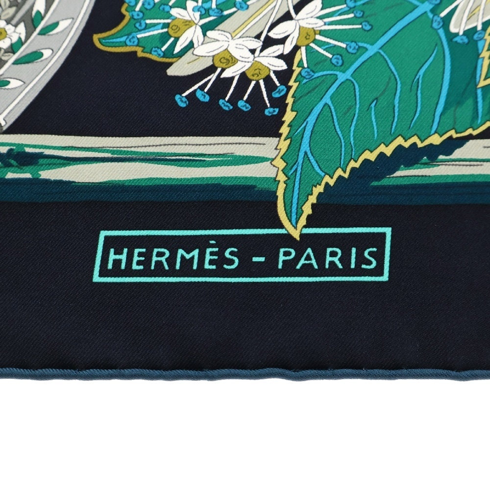 HERMES(エルメス) カレ90 Mythes et Metamorphoses 神話とメタモルフォーズ マルチカラー シルク スカーフ グリーン