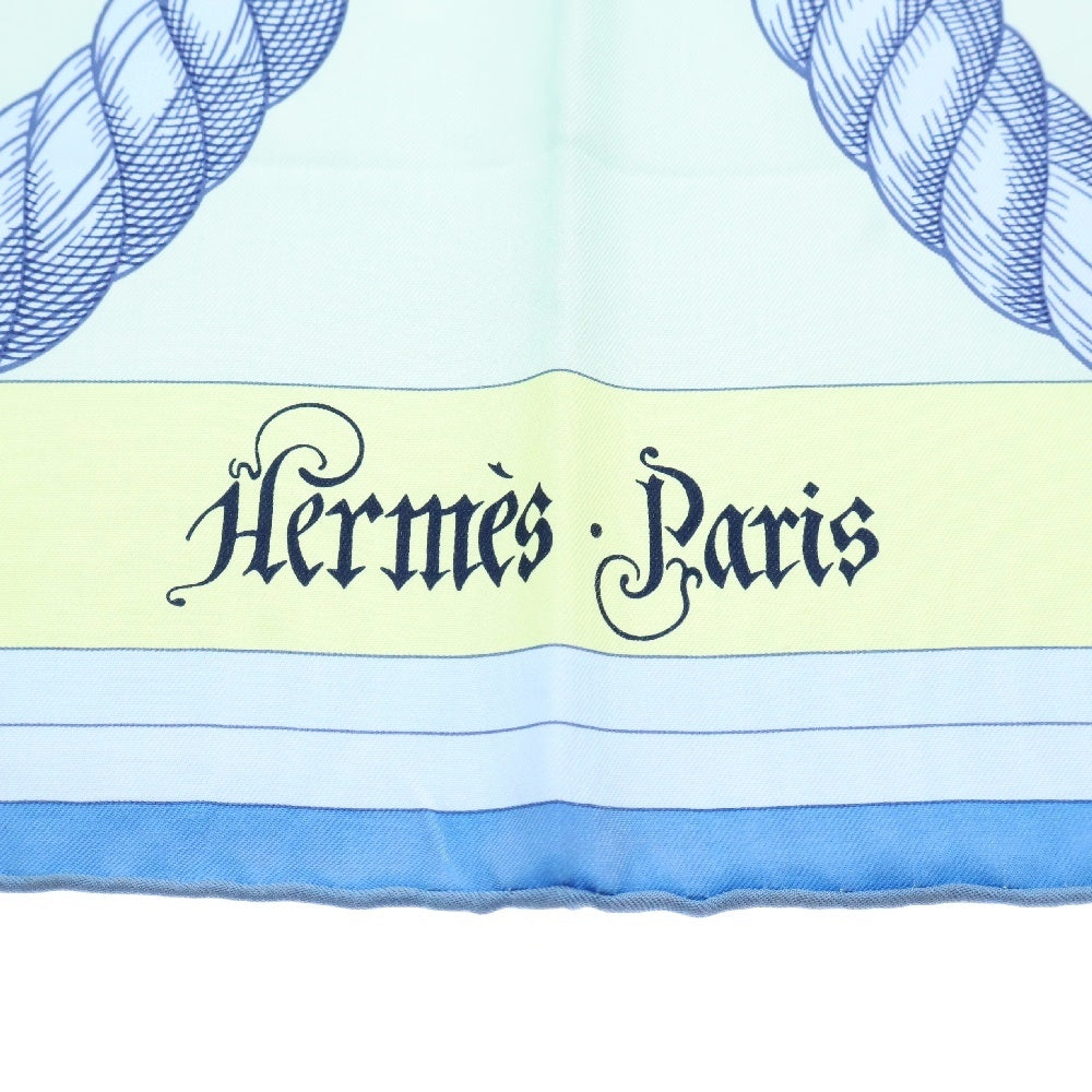 HERMES(エルメス) カレ90 Della Cavalleria マルチカラー シルク スカーフ ブルー系