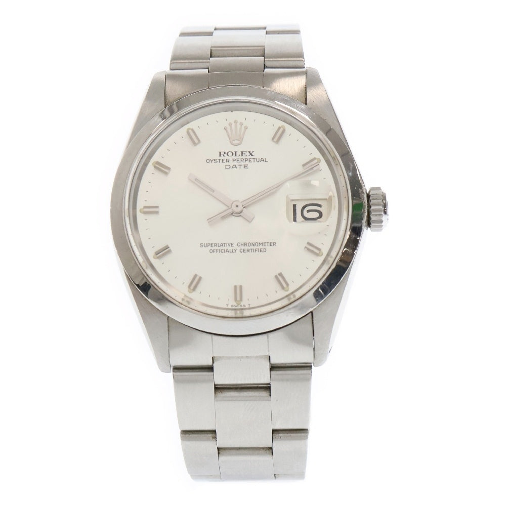 ROLEX(ロレックス) オイスターパーペチュアルデイト シルバー文字盤 自動巻腕時計 ステンレス SS/AT 1500 メンズ 腕時計