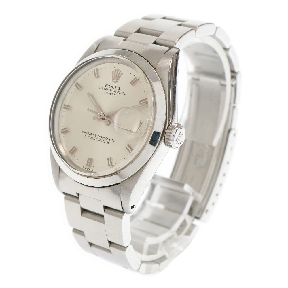 ROLEX(ロレックス) オイスターパーペチュアルデイト シルバー文字盤 自動巻腕時計 ステンレス SS/AT 1500 メンズ 腕時計