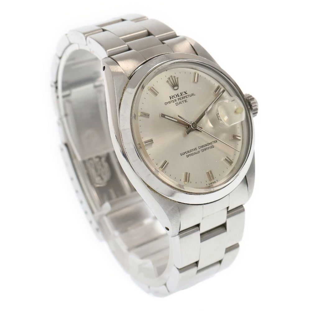 ROLEX(ロレックス) オイスターパーペチュアルデイト シルバー文字盤 自動巻腕時計 ステンレス SS/AT 1500 メンズ 腕時計