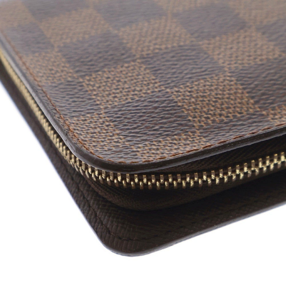 LOUIS VUITTON(ルイヴィトン) ダミエ ポルトモネジップ ラウンド長財布 ブラウン PVCレザー N61728