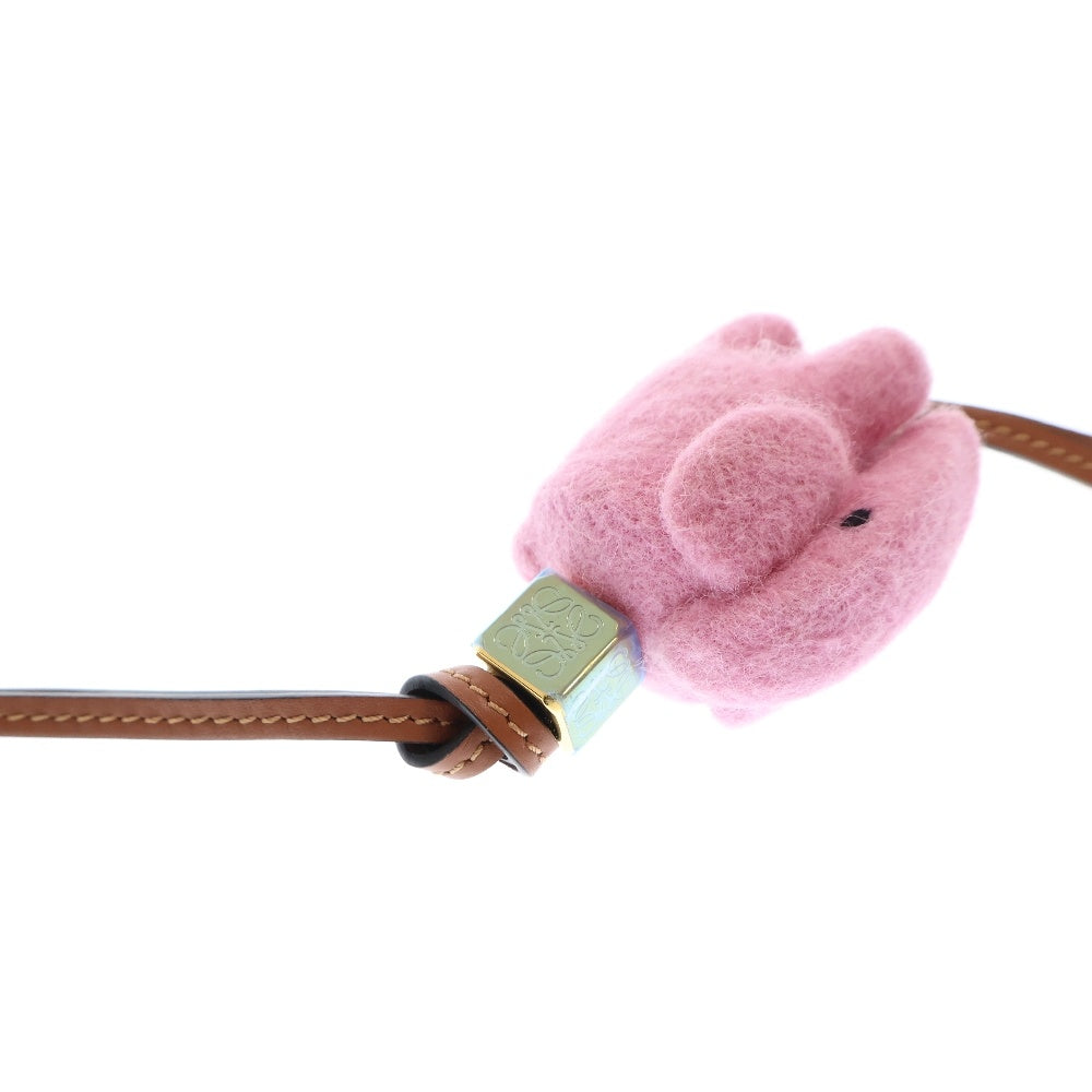 LOEWE(ロエベ) フェルト チャーム ピンク C880232X03 ゾウ