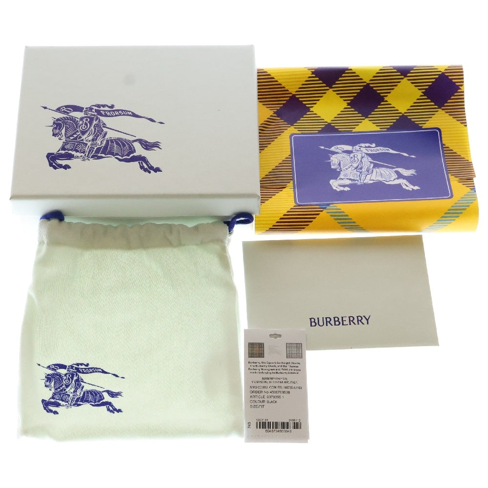 BURBERRY(バーバリー) エンボス チェック レザーコンパクトウォレット 二つ折り財布 8078355