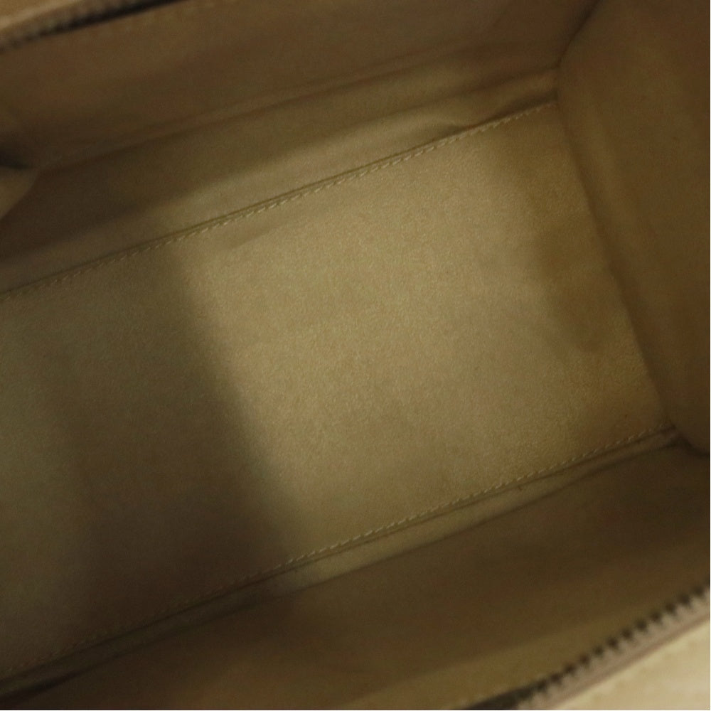 CELINE(セリーヌ) ラゲージ マイクロショッパー ハンドバッグ ベージュ カーフレザー