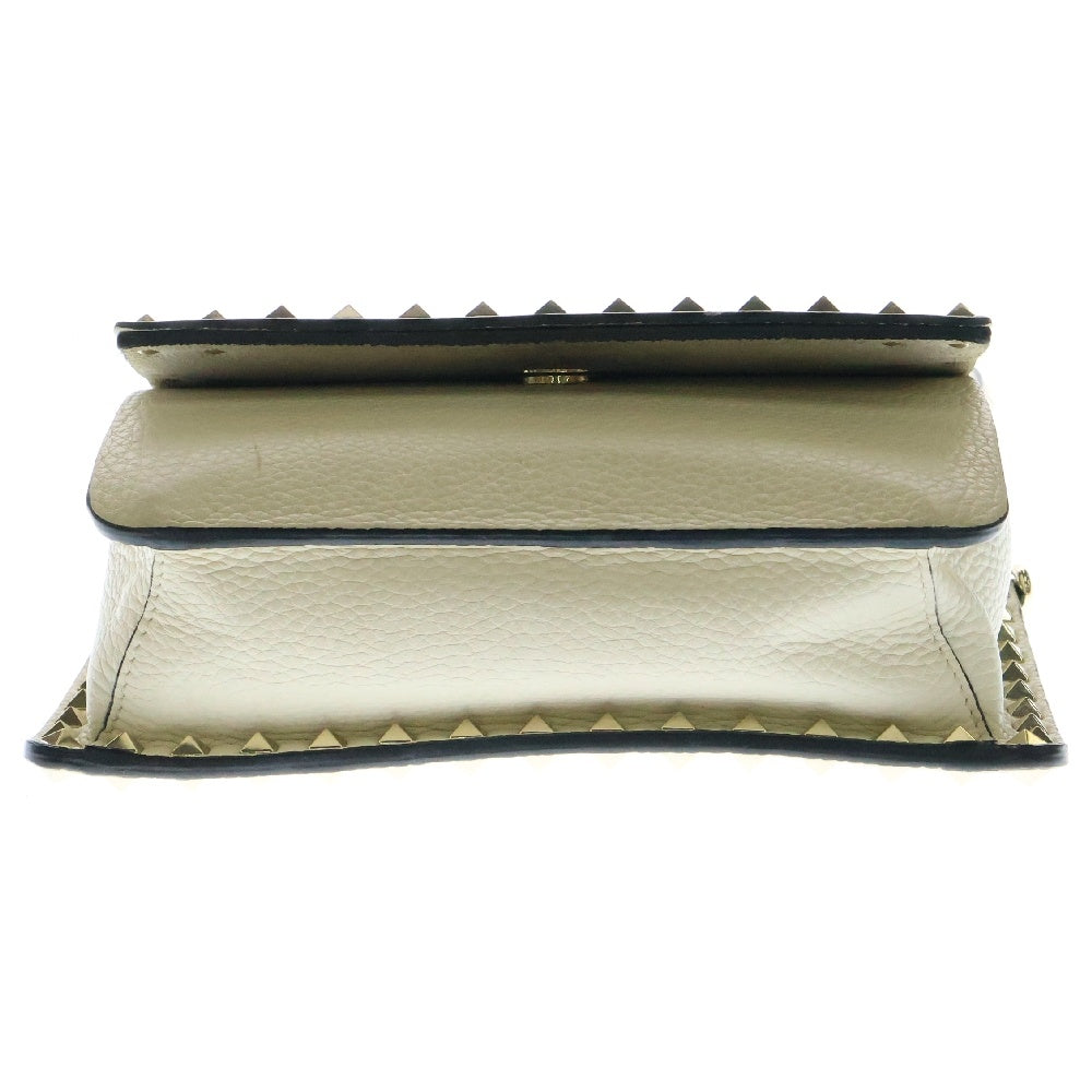 VALENTINO(ヴァレンティノ) スタッズ ショルダーバッグ ホワイト レザー