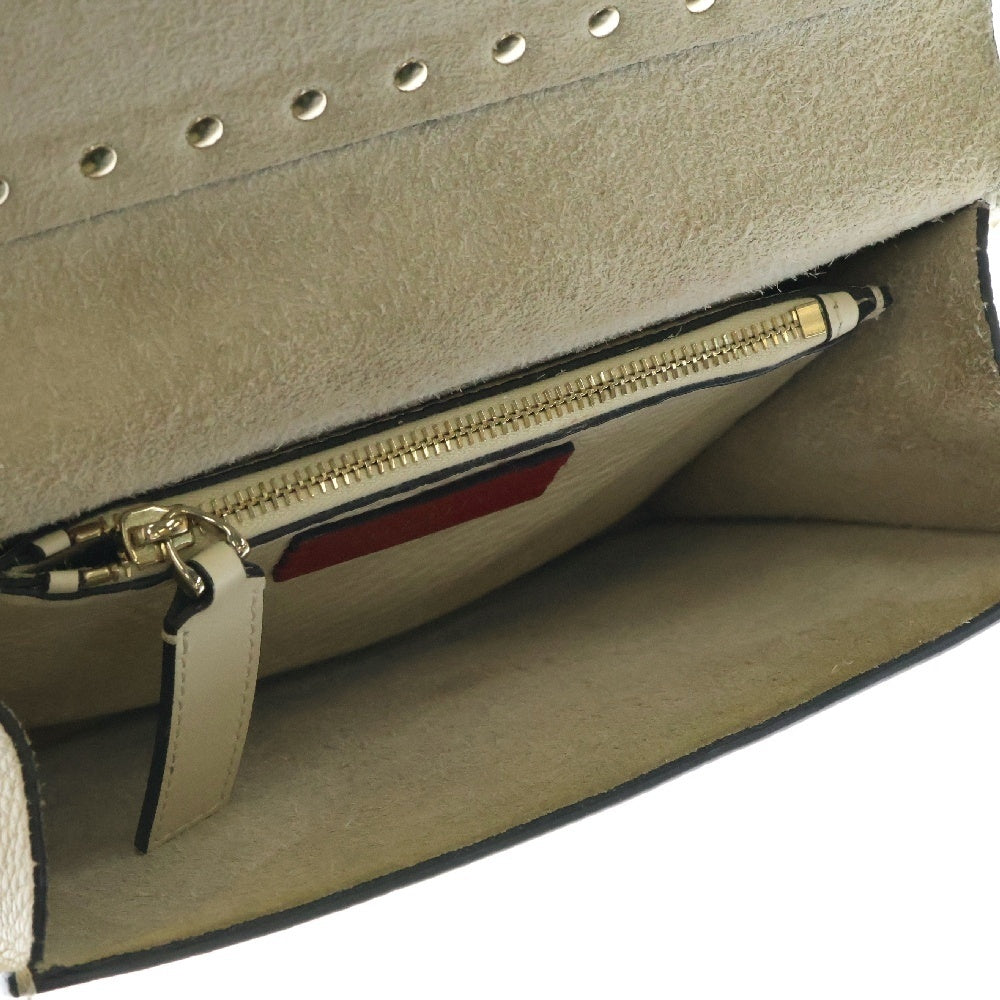 VALENTINO(ヴァレンチノ) スタッズ ショルダーバッグ ホワイト レザー