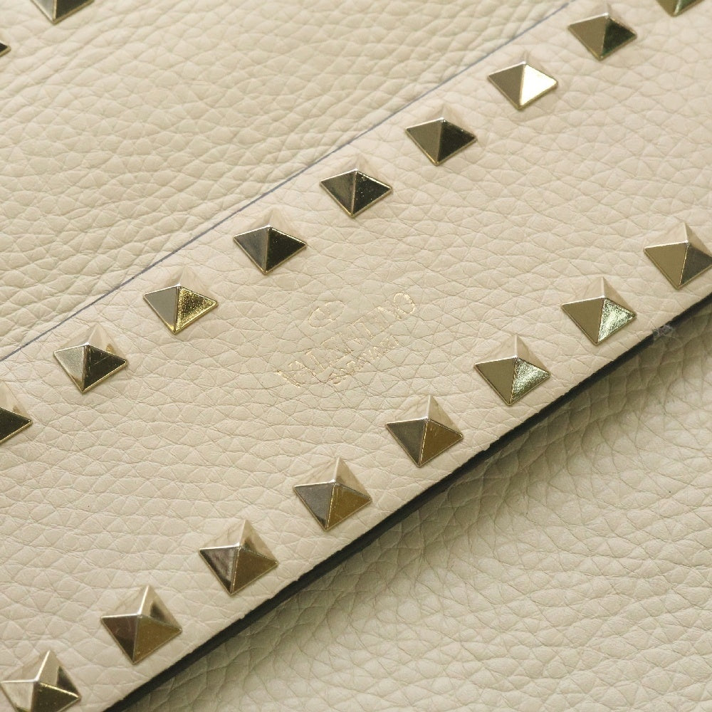 VALENTINO(ヴァレンティノ) スタッズ ショルダーバッグ ホワイト レザー