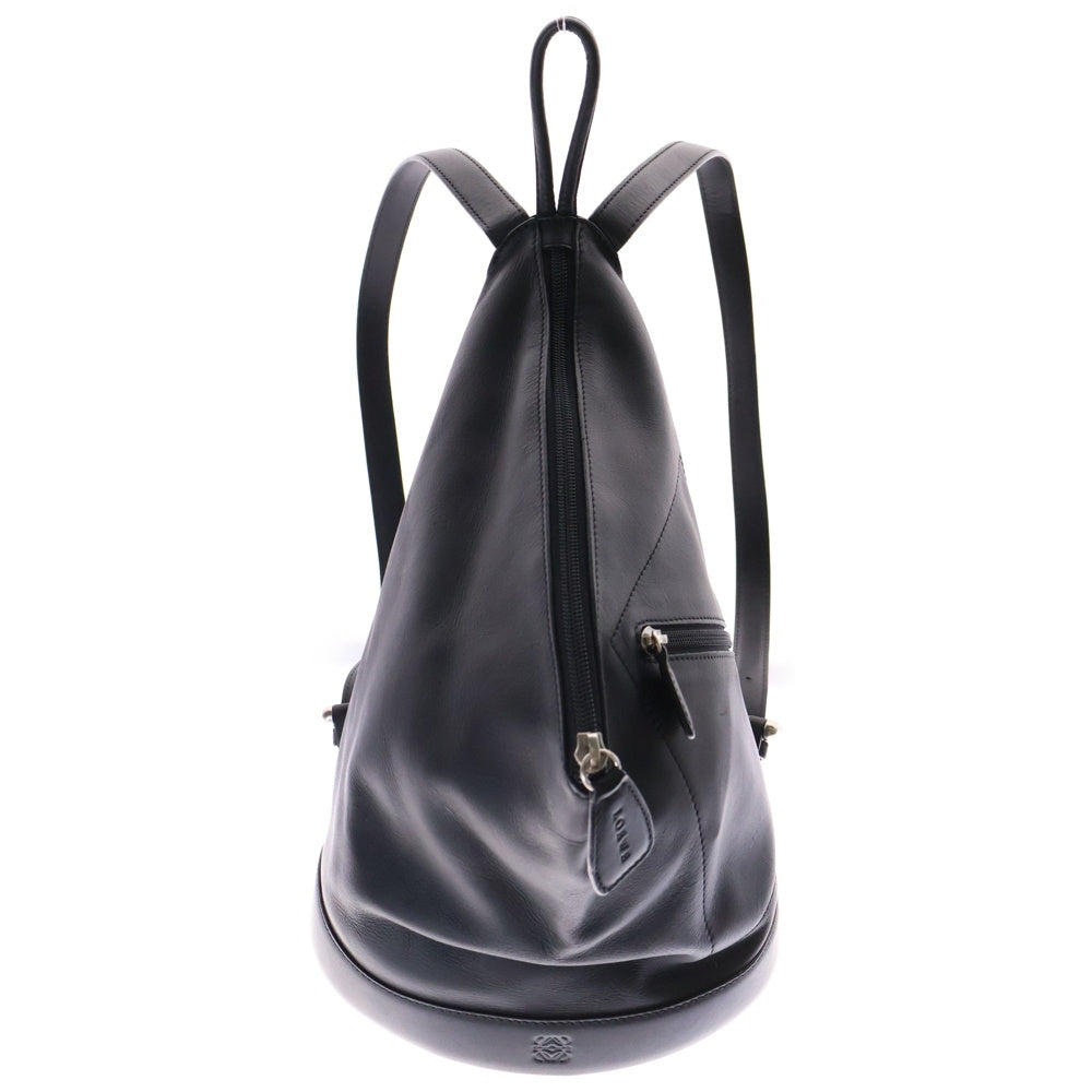 LOEWE(ロエベ) アントン スリング バックパック ウエストバッグ ボディバッグ ブラック シルバー金具 レザー