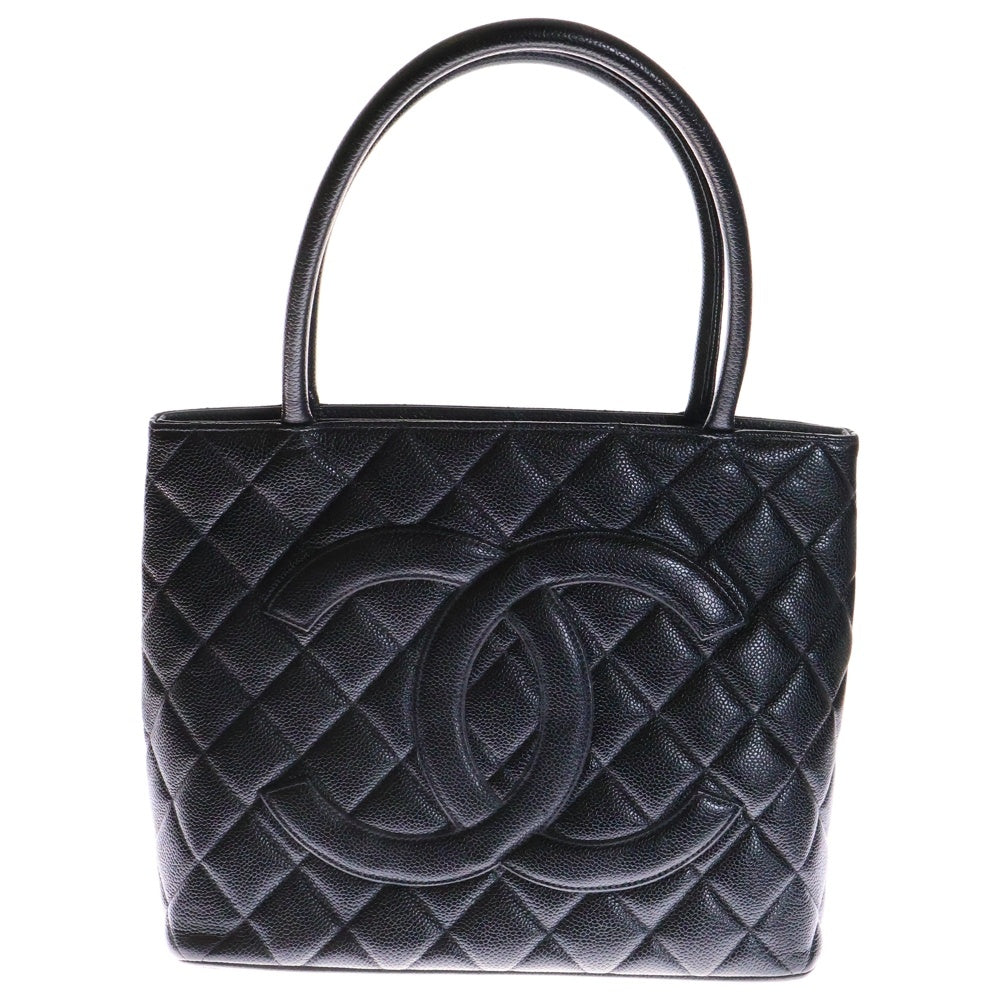 CHANEL(シャネル) マトラッセ 復刻トートバッグ ハンドバッグ キャビアスキン ブラック ゴールド金具