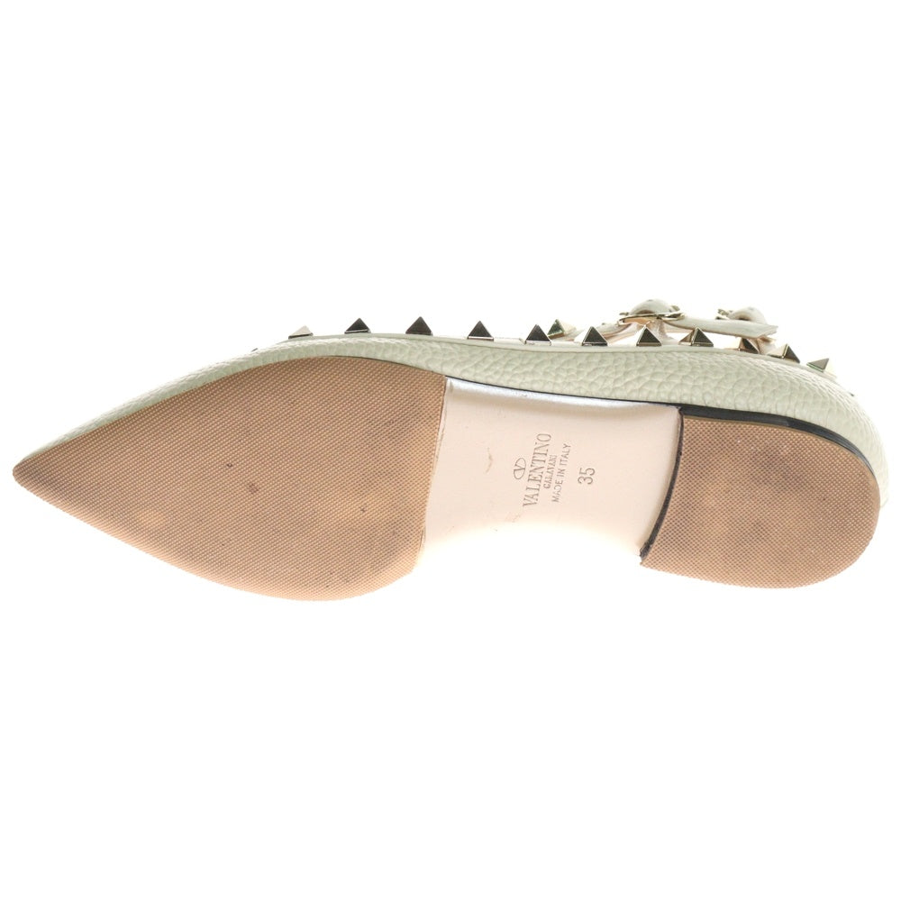 VALENTINO(ヴァレンティノ) ロックスタッズ パンプス ホワイト ゴールド金具 35