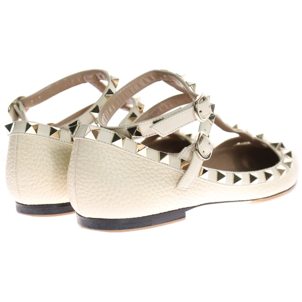VALENTINO(ヴァレンティノ) ロックスタッズ パンプス ホワイト ゴールド金具 35