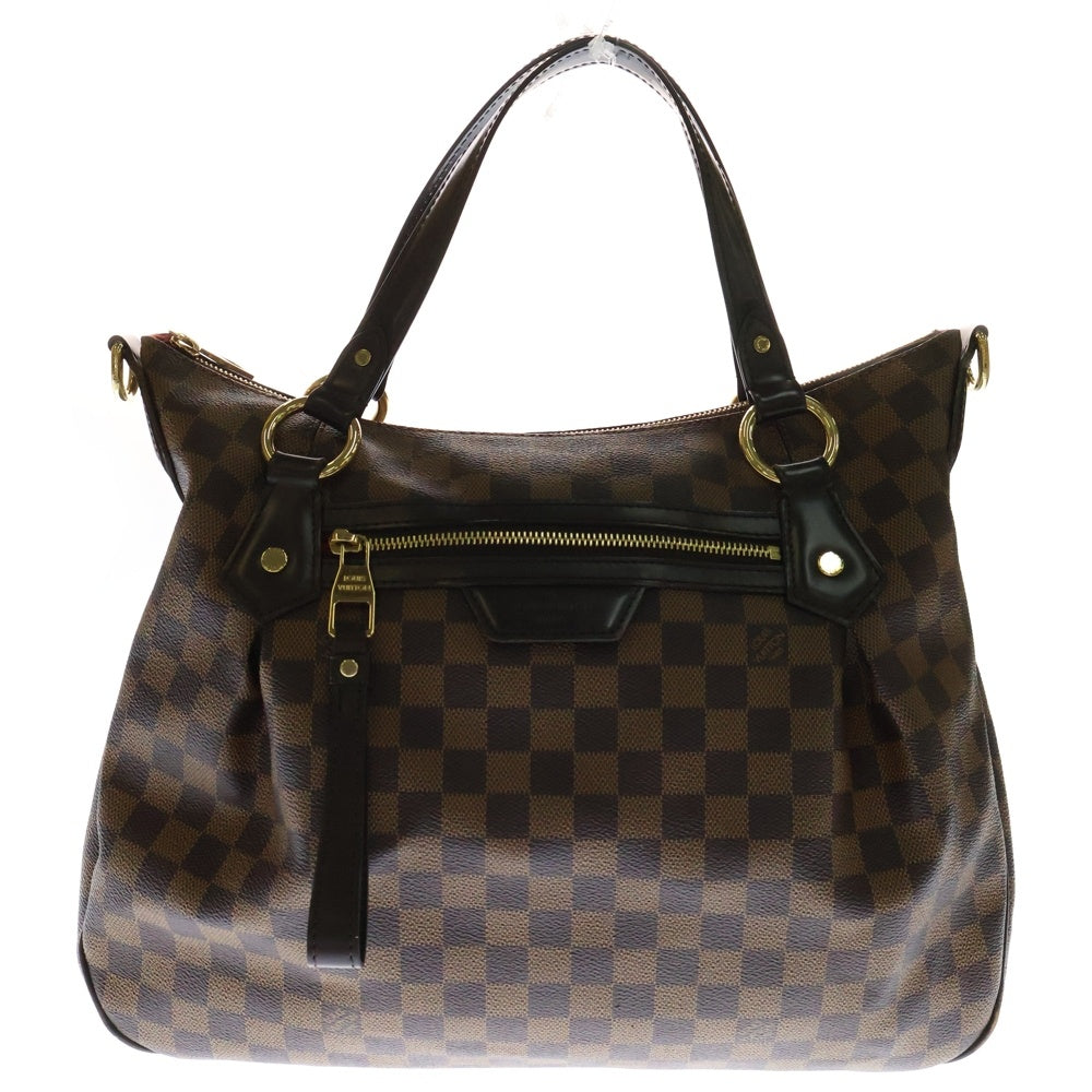 LOUIS VUITTON(ルイヴィトン) ダミエ イーヴォラMM 2wayバッグ ハンドバッグ ショルダーバッグ ブラウン ゴールド金具 レザー×PVC N41131