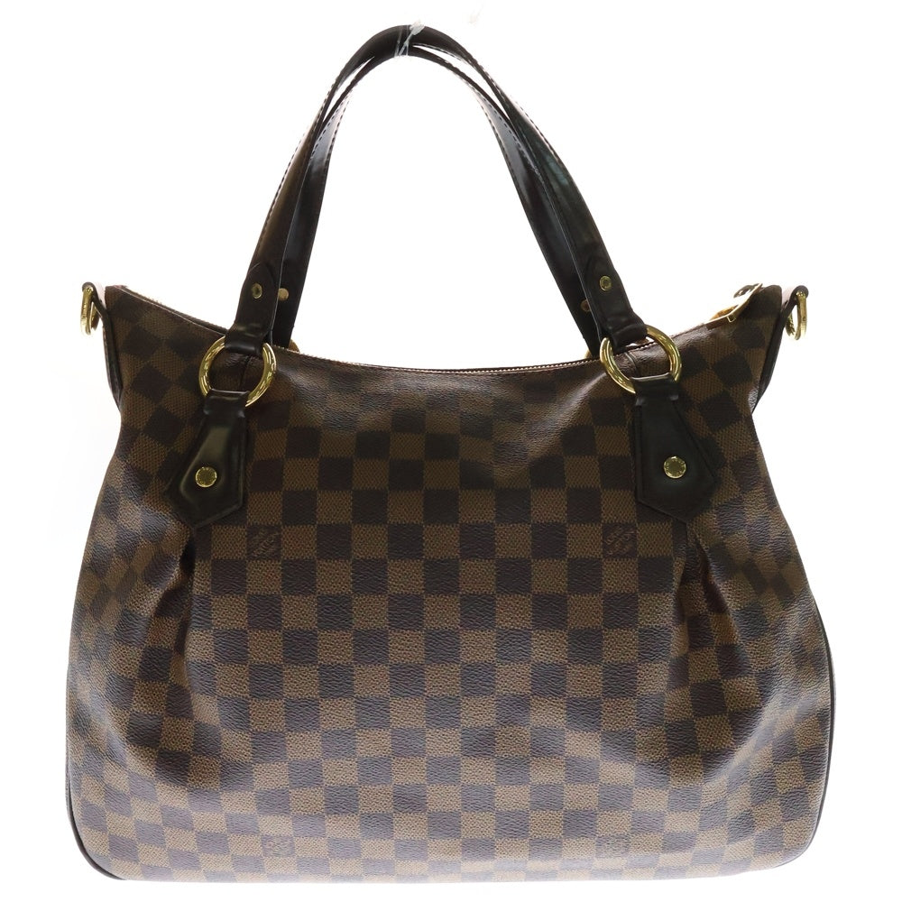 LOUIS VUITTON(ルイヴィトン) ダミエ イーヴォラMM 2wayバッグ ハンドバッグ ショルダーバッグ ブラウン ゴールド金具 レザー×PVC N41131