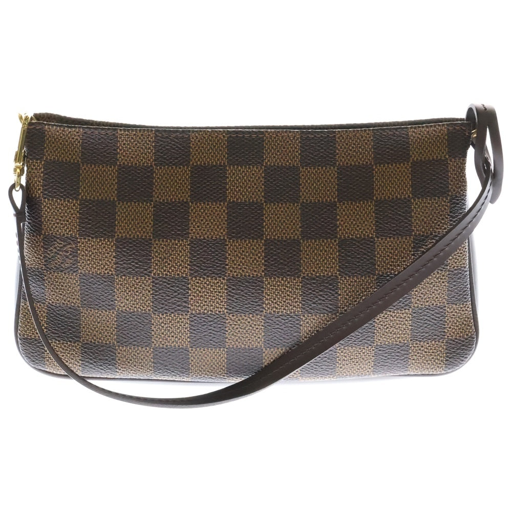 LOUIS VUITTON(ルイヴィトン) ダミエ ポシェットアクセシワール ポーチ ミニバッグ ブラウンゴールド金具 レザー×PVC N51985
