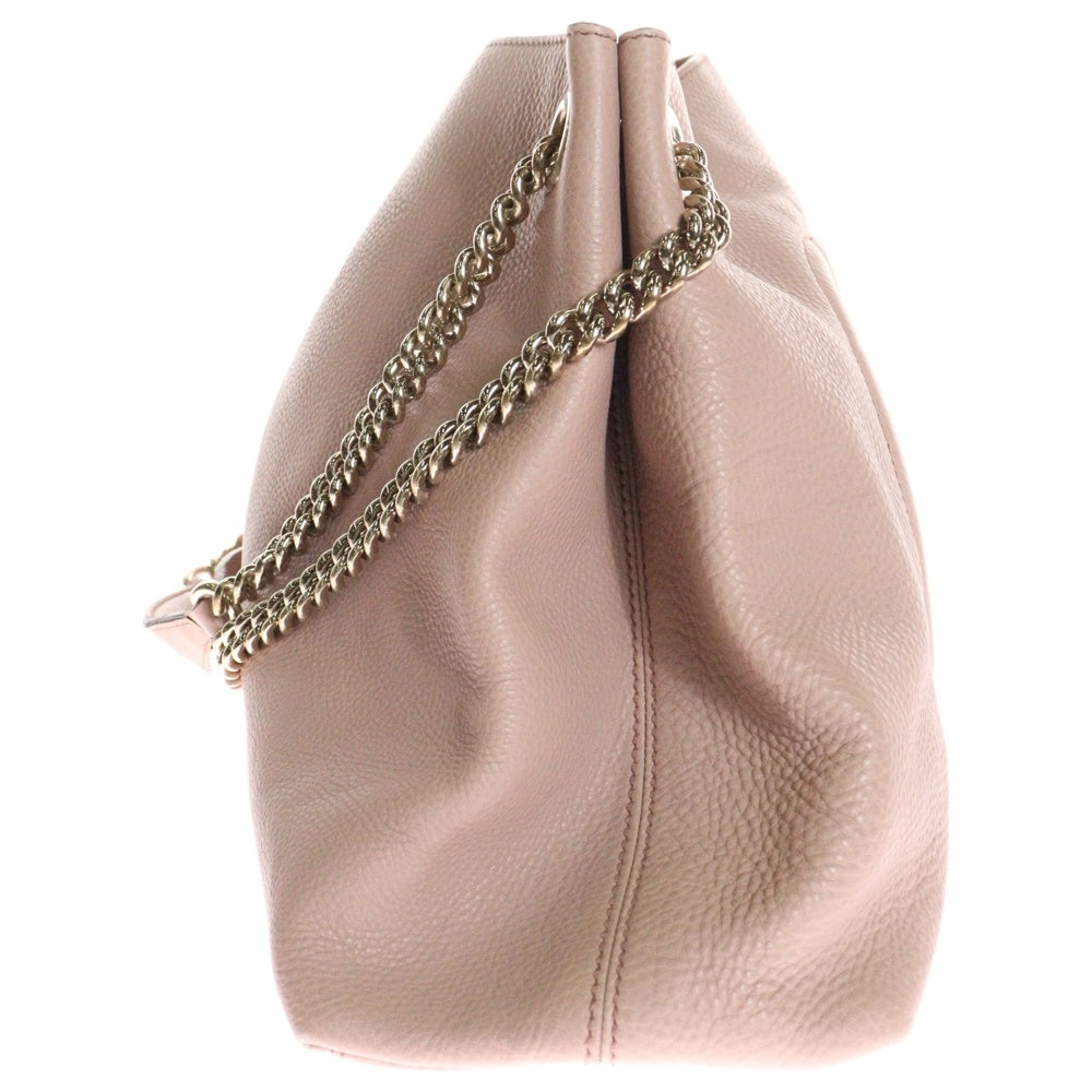 GUCCI(グッチ) ソーホー インターロッキングG 2WAYハンドバッグ チェーンバッグ ショルダーバッグ ゴールド金具 ピンク レザー 308982