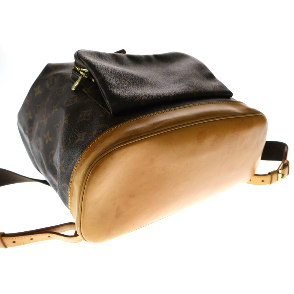 LOUIS VUITTON(ルイヴィトン) モノグラム モンスリGM リュックサック バックパック ブラウン ゴールド金具 レザー×PVC M51135