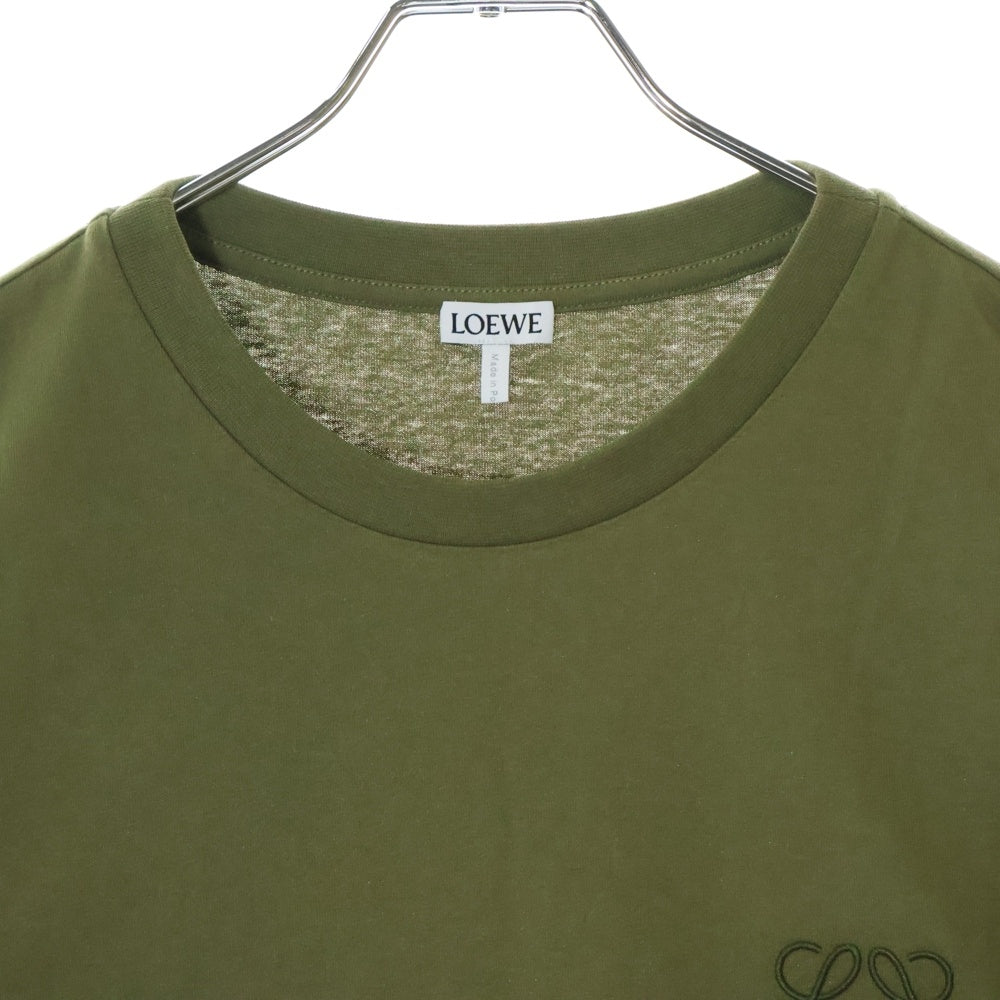 LOEWE(ロエベ) アナグラム ショートオーバーサイズ Tシャツ カーキ コットン #M S359341XA4