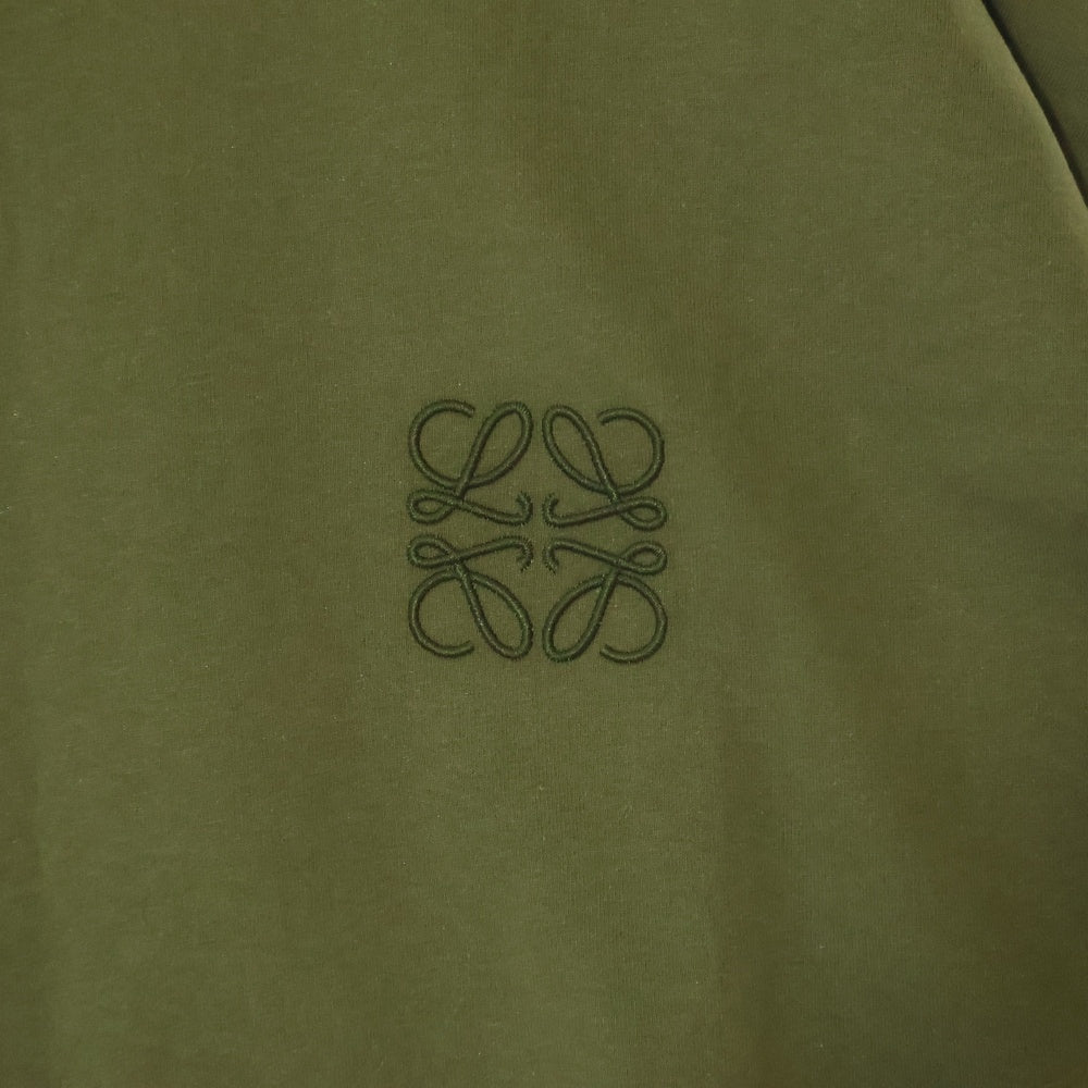 LOEWE(ロエベ) アナグラム ショートオーバーサイズ Tシャツ カーキ コットン #M S359341XA4