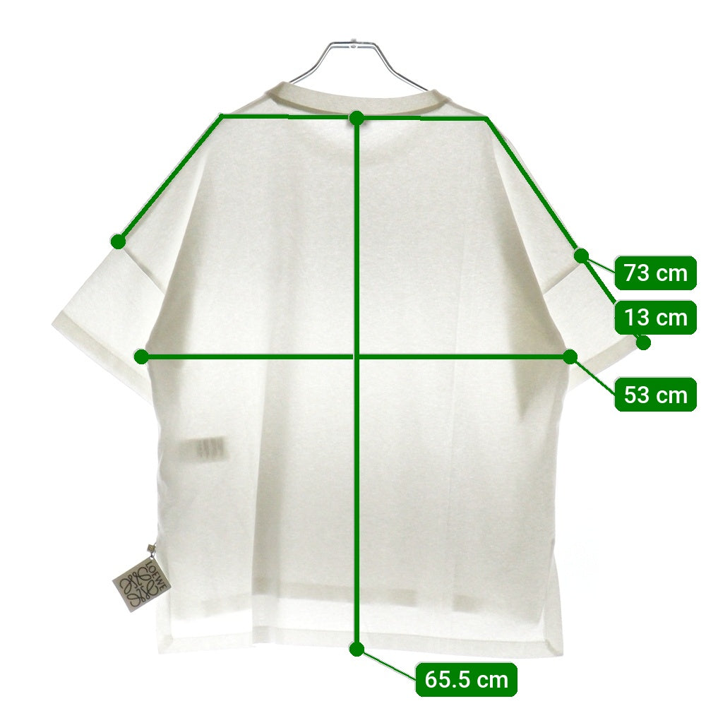 LOEWE(ロエベ) アナグラム ボクシー Tシャツ ホワイト コットン #L S359Y22X58