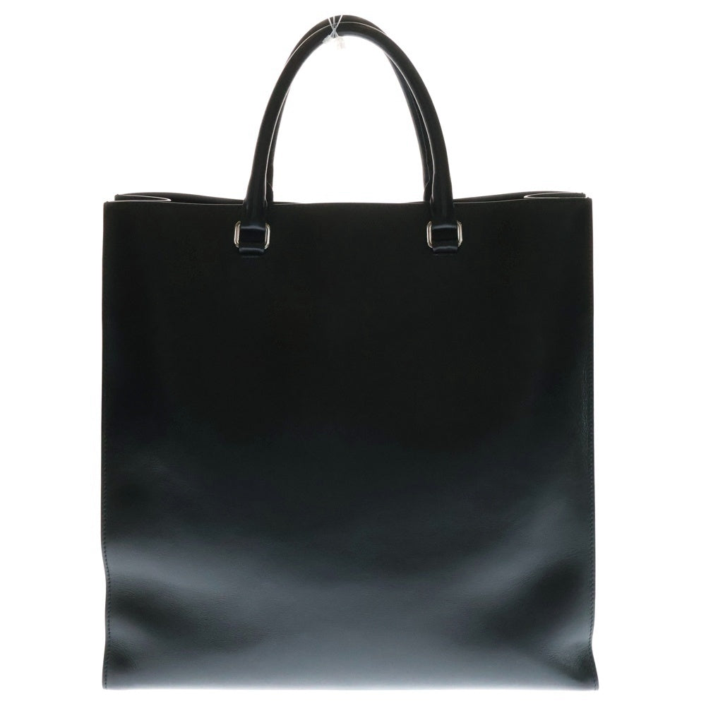 PRADA(プラダ) トライアングルロゴ トートバッグ ハンドバッグ ブラック ガンメタ金具 カーフレザー 1BA332