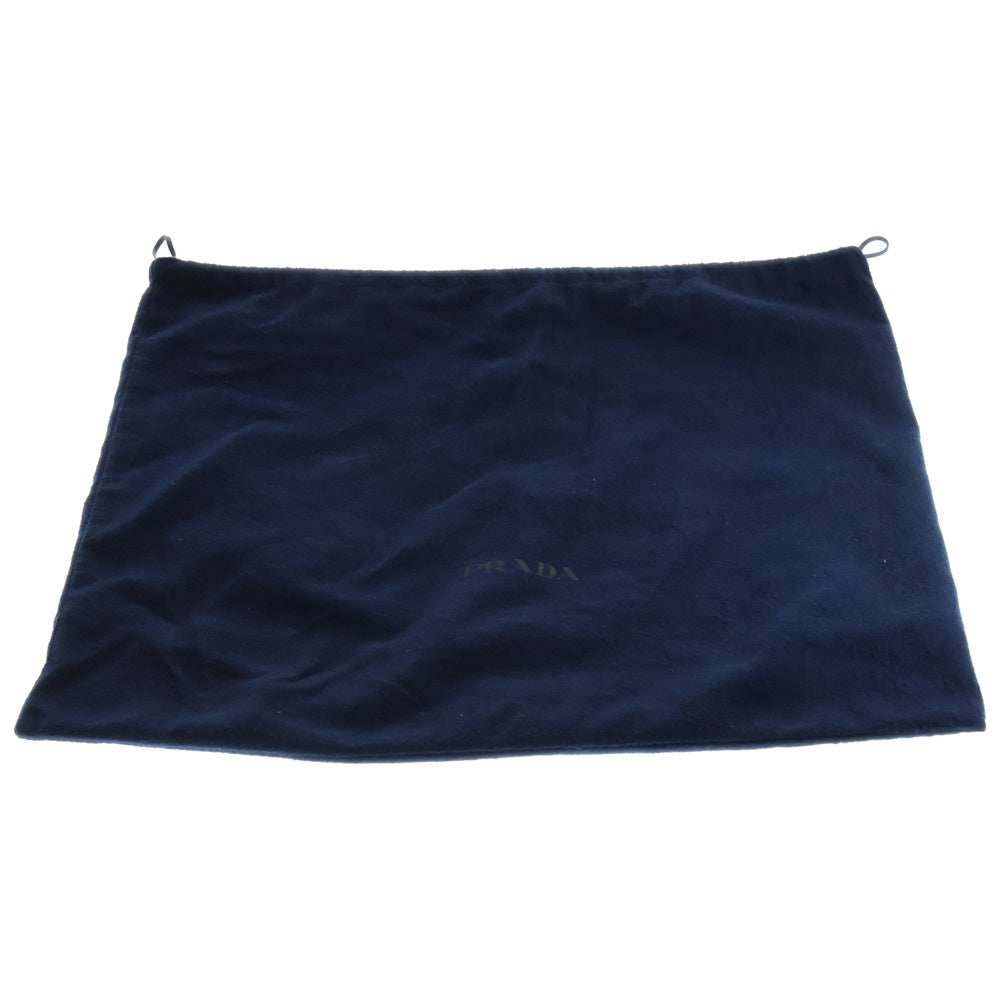 PRADA(プラダ) トライアングルロゴ トートバッグ ハンドバッグ ブラック ガンメタ金具 カーフレザー 1BA332