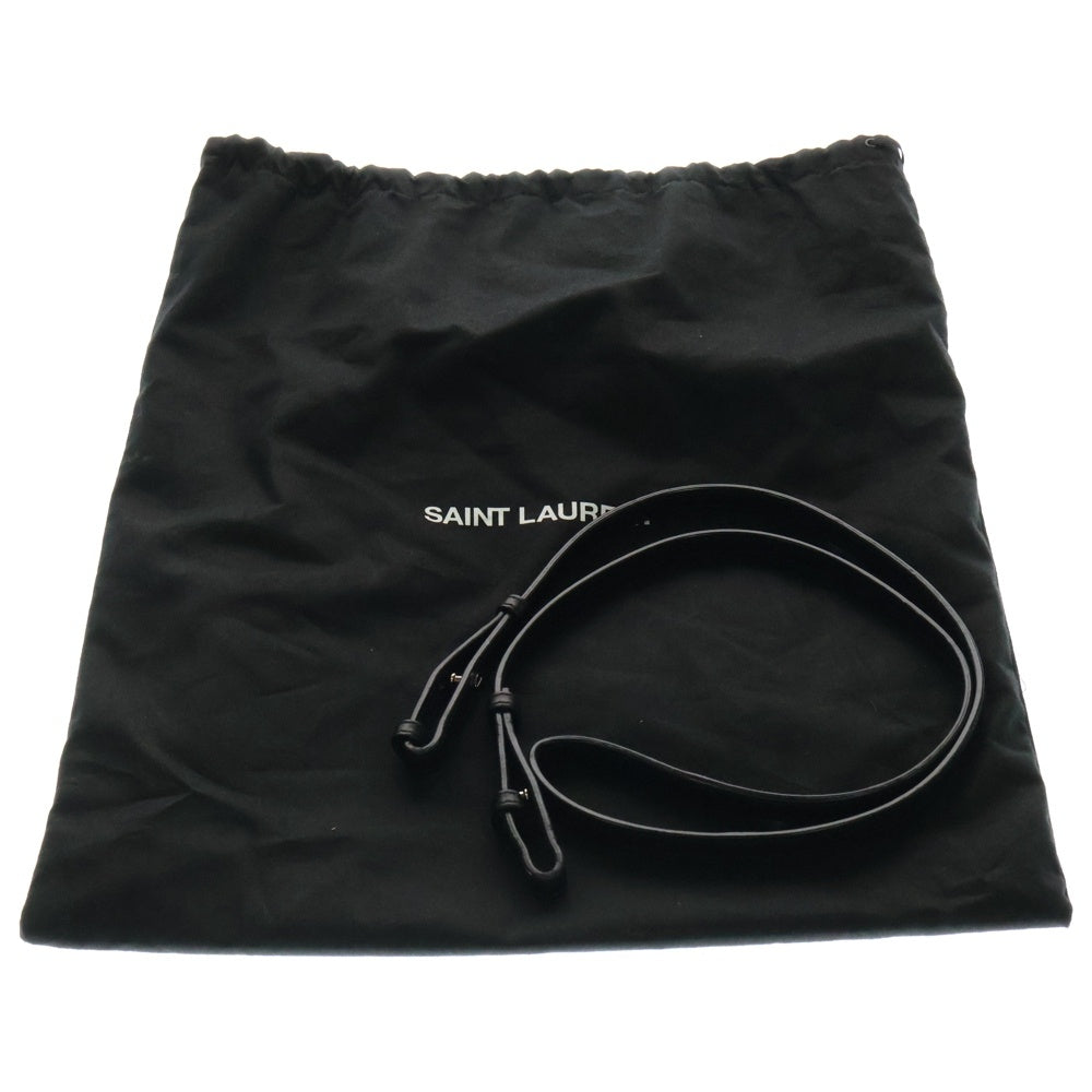 SAINT LAURENT PARIS(サンローランパリ) YSLロゴ カサンドラ トップハンドル 2WAY レザー切替ハンドバッグ ショルダーバッグ ベージュ/ブラック レディース 623930