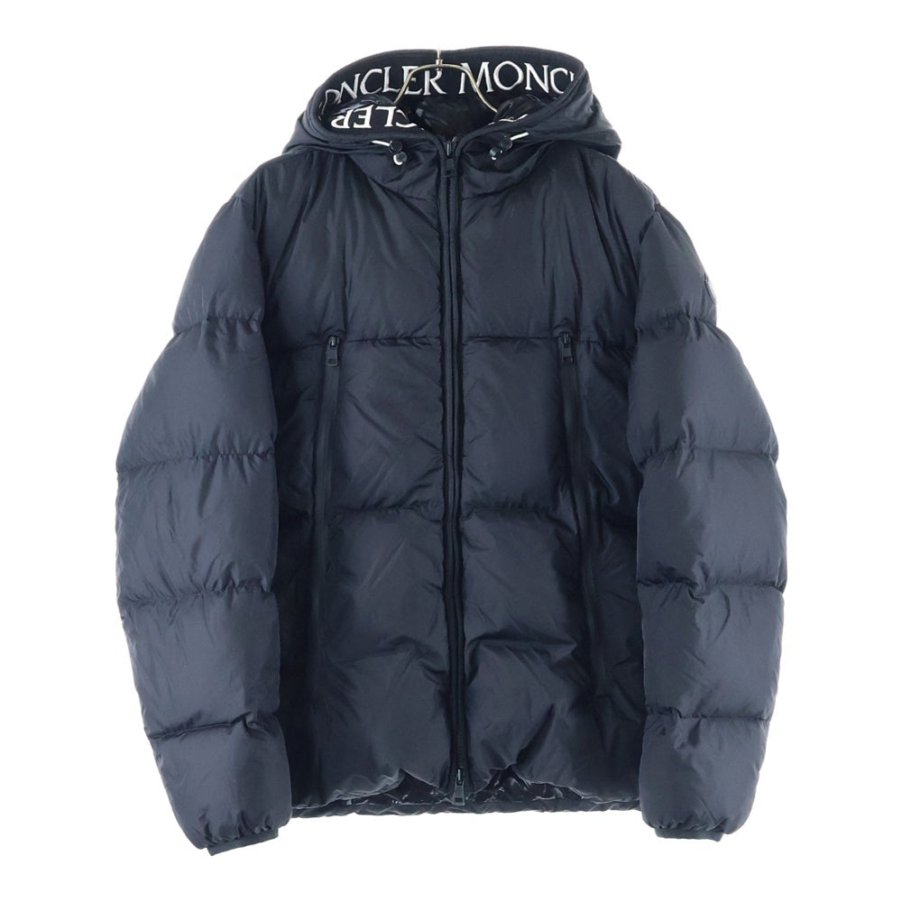 MONCLER(モンクレール) 19AW MONTCLA モンクラー ロゴ刺繍 ラバーワッペン フーデッド ジップアップ ダウンジャケット ブラック E20914194385 C0300