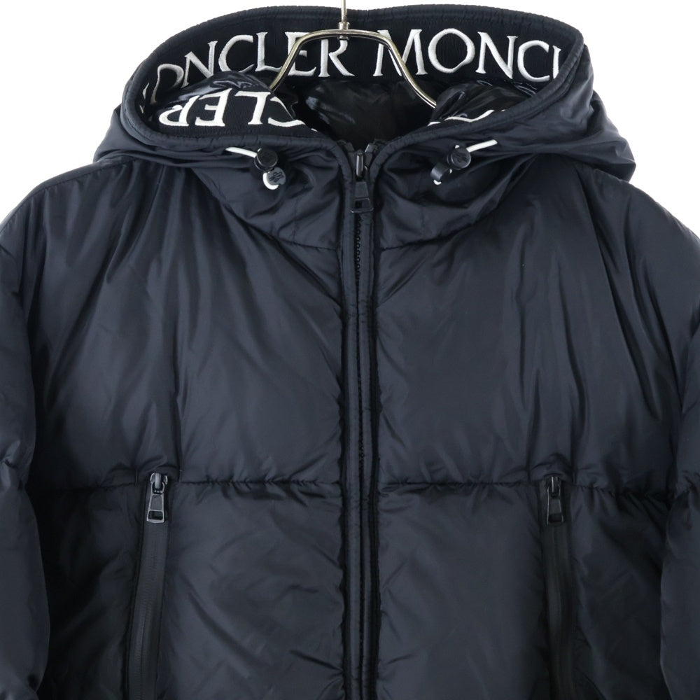 MONCLER(モンクレール) 19AW MONTCLA モンクラー ロゴ刺繍 ラバーワッペン フーデッド ジップアップ ダウンジャケット ブラック E20914194385 C0300