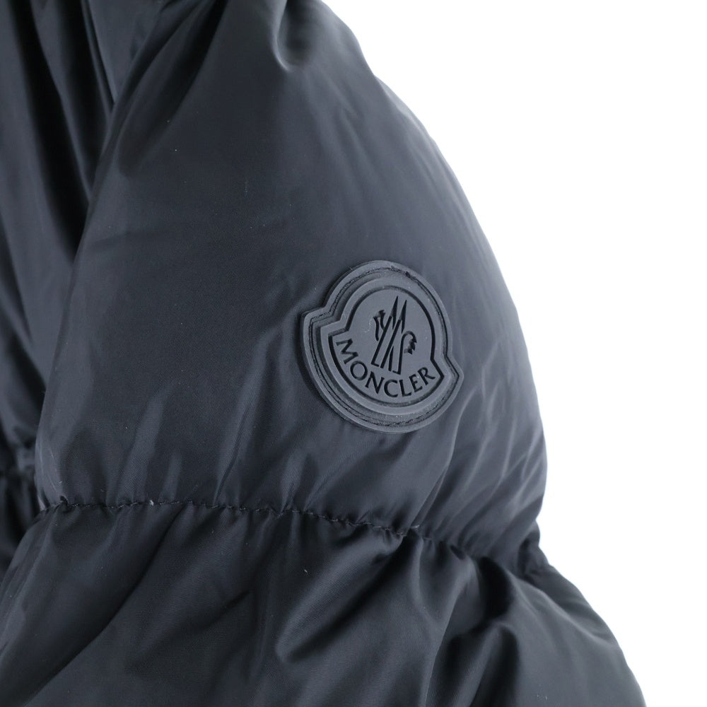 MONCLER(モンクレール) 19AW MONTCLA モンクラー ロゴ刺繍 ラバーワッペン フーデッド ジップアップ ダウンジャケット ブラック E20914194385 C0300