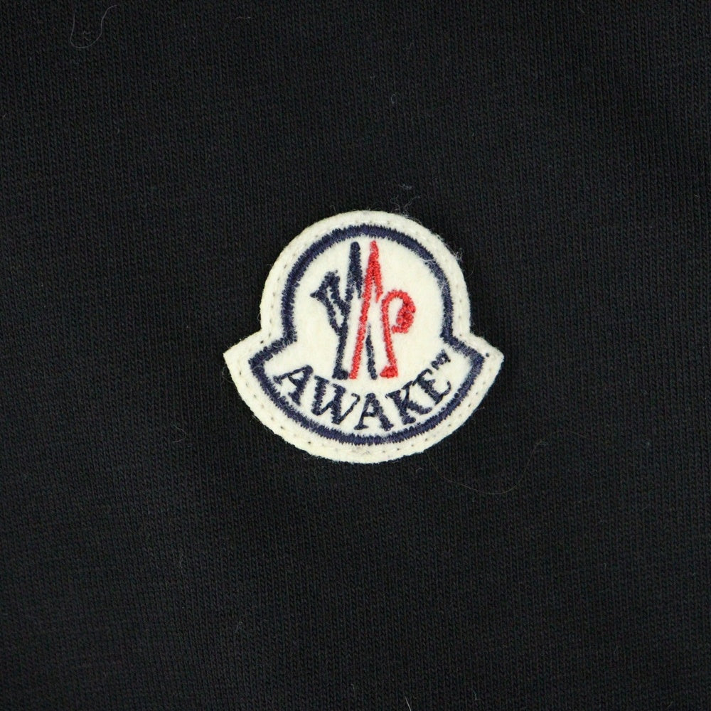 MONCLER(モンクレール) ×AWAKE NY MAGLIA T-SHIRT Back Print F10928C70910 V8141 ×アウェイクニューヨーク マグリア バックプリント クルーネック半袖Tシャツカットソー ブラック