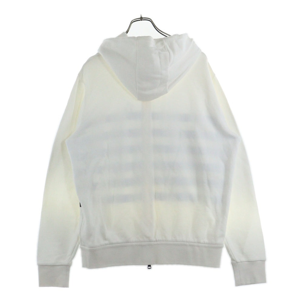 MONCLER(モンクレール) MAGLIA CARDIGAN ボーダー ロゴ ジップアップパーカー ホワイト F10918G71110