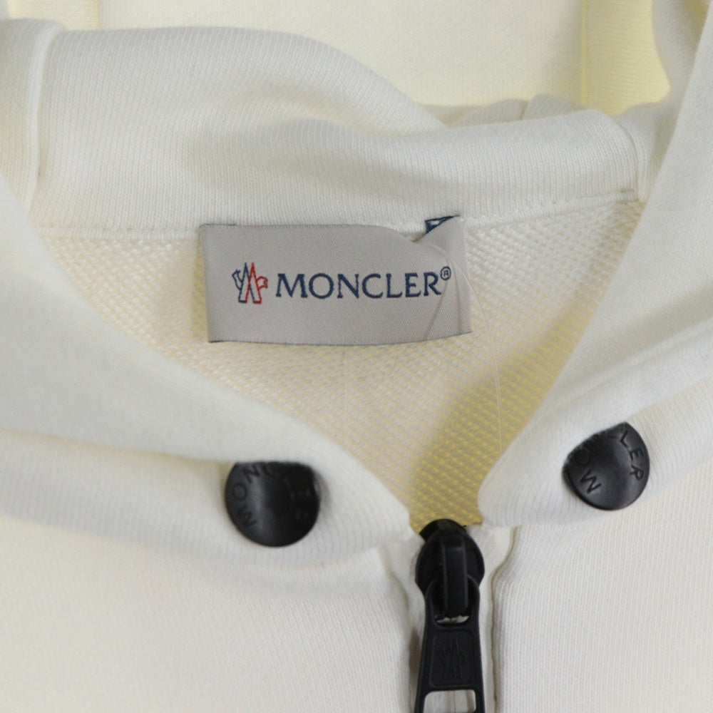 MONCLER(モンクレール) MAGLIA CARDIGAN ボーダー ロゴ ジップアップパーカー ホワイト F10918G71110