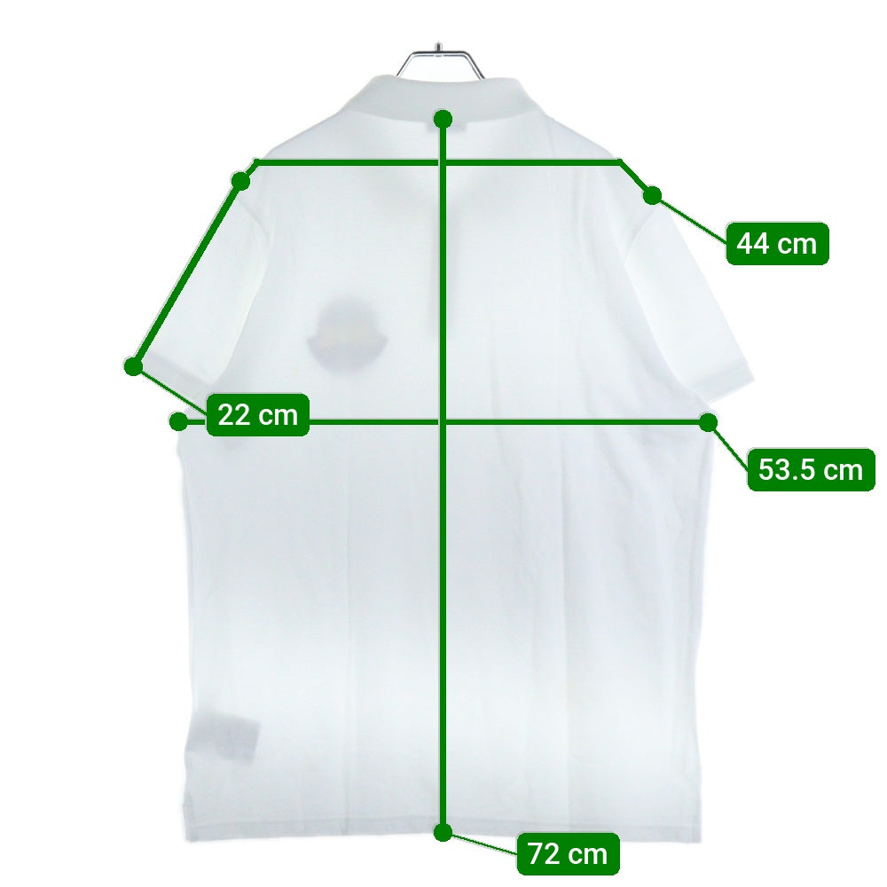 MONCLER(モンクレール) MAGLIA POLO 胸ワッペン 半袖ポロシャツ ホワイト F10918A70400