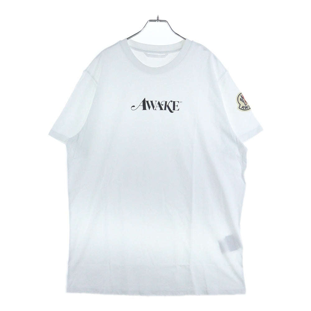 MONCLER(モンクレール) ×AWAKE アウェイク フロントロゴ半袖Tシャツ ホワイト