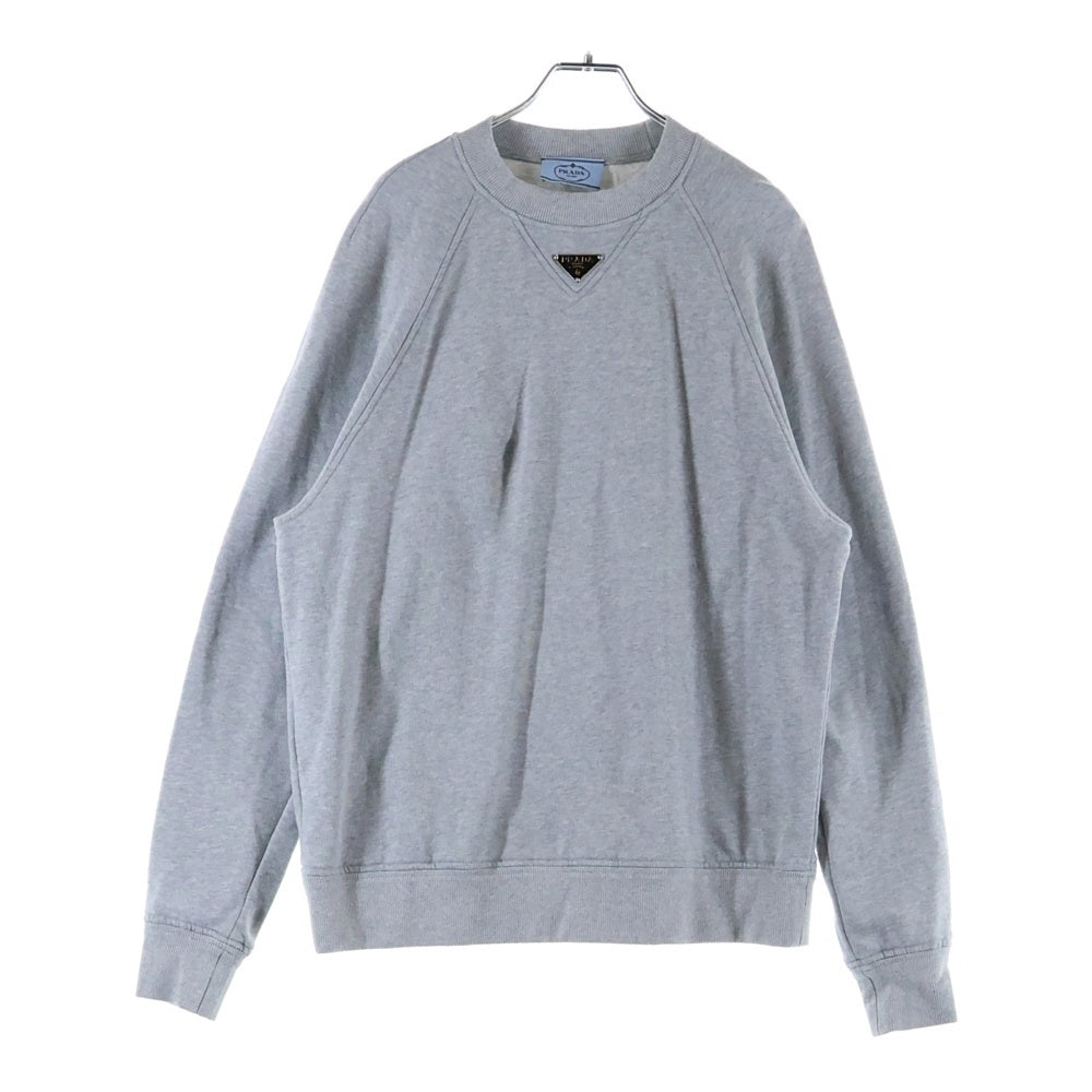 PRADA(プラダ) トライアングルロゴ 長袖 スウェット トレーナー グレー コットン S 134668