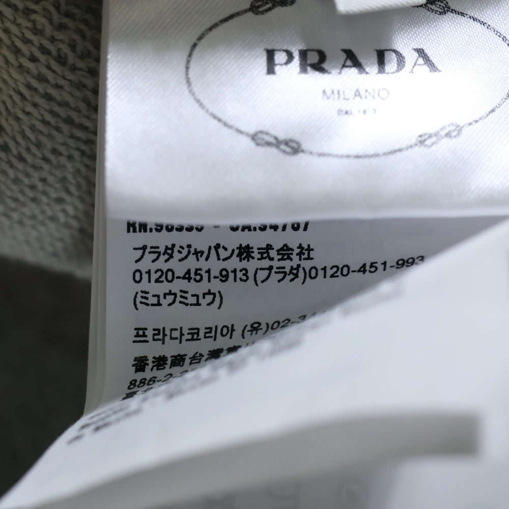 PRADA(プラダ) トライアングルロゴ 長袖 スウェット トレーナー グレー コットン S 134668