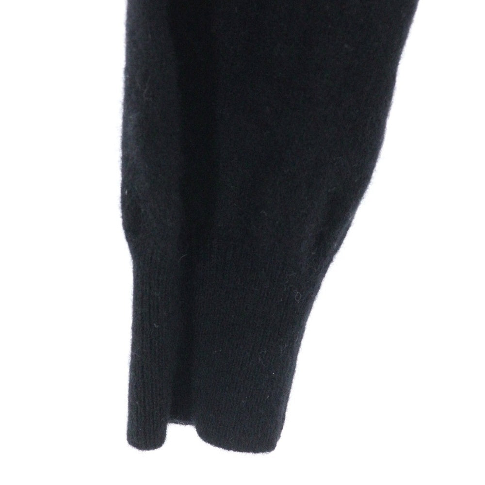 PLAY COMME des GARCONS(プレイコムデギャルソン) ロゴラウンドネックニット カーディガン ブラック×レッド XS AX-N008
