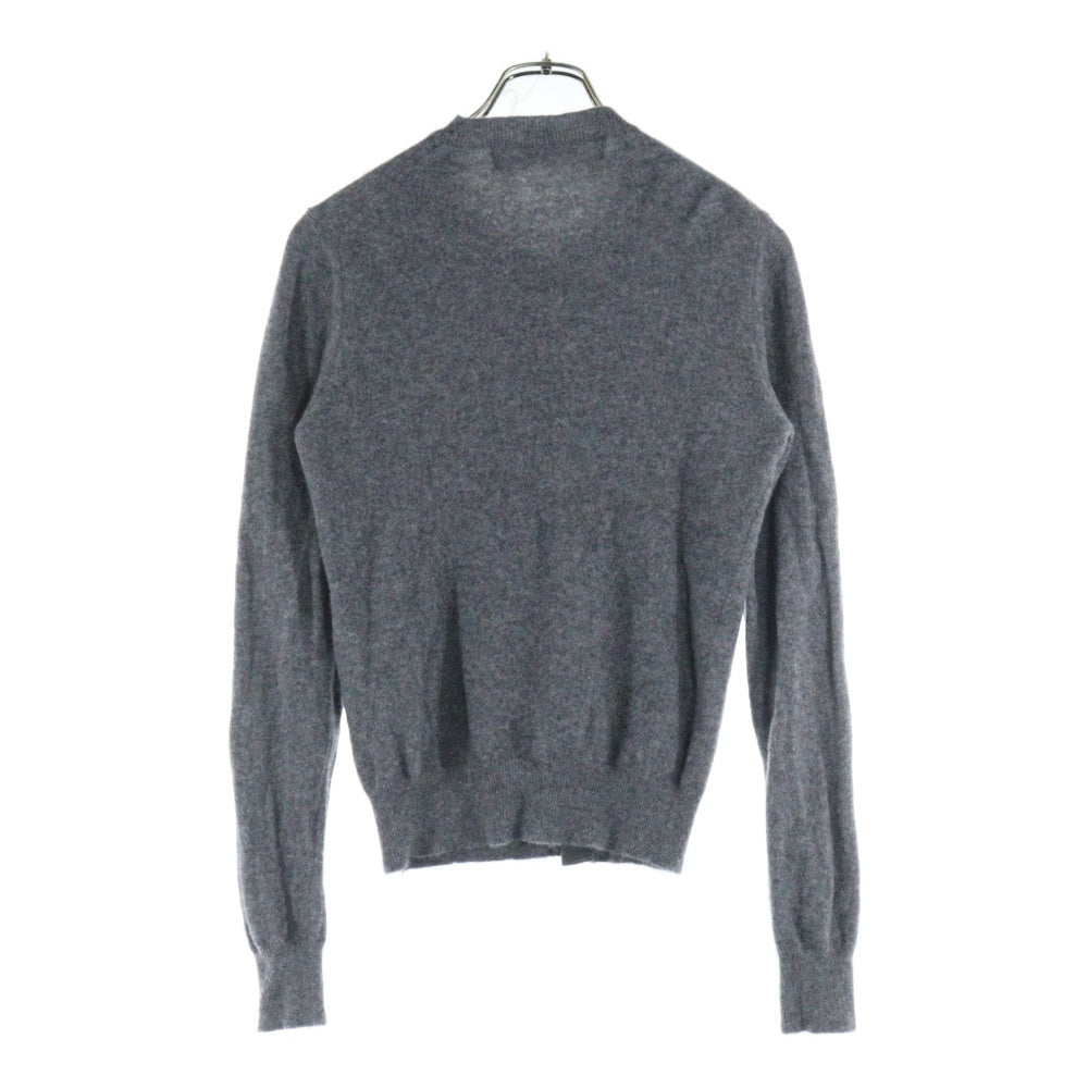PLAY COMME des GARCONS(プレイコムデギャルソン) ロゴラウンドネックニット カーディガン グレー XS AX-N007