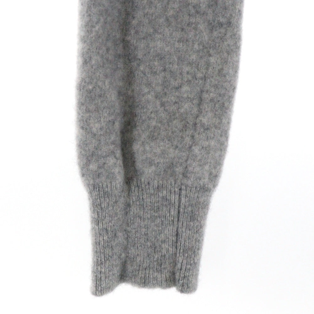 PLAY COMME des GARCONS(プレイコムデギャルソン) ロゴラウンドネックニット カーディガン グレー×ブラック XS AX-N023