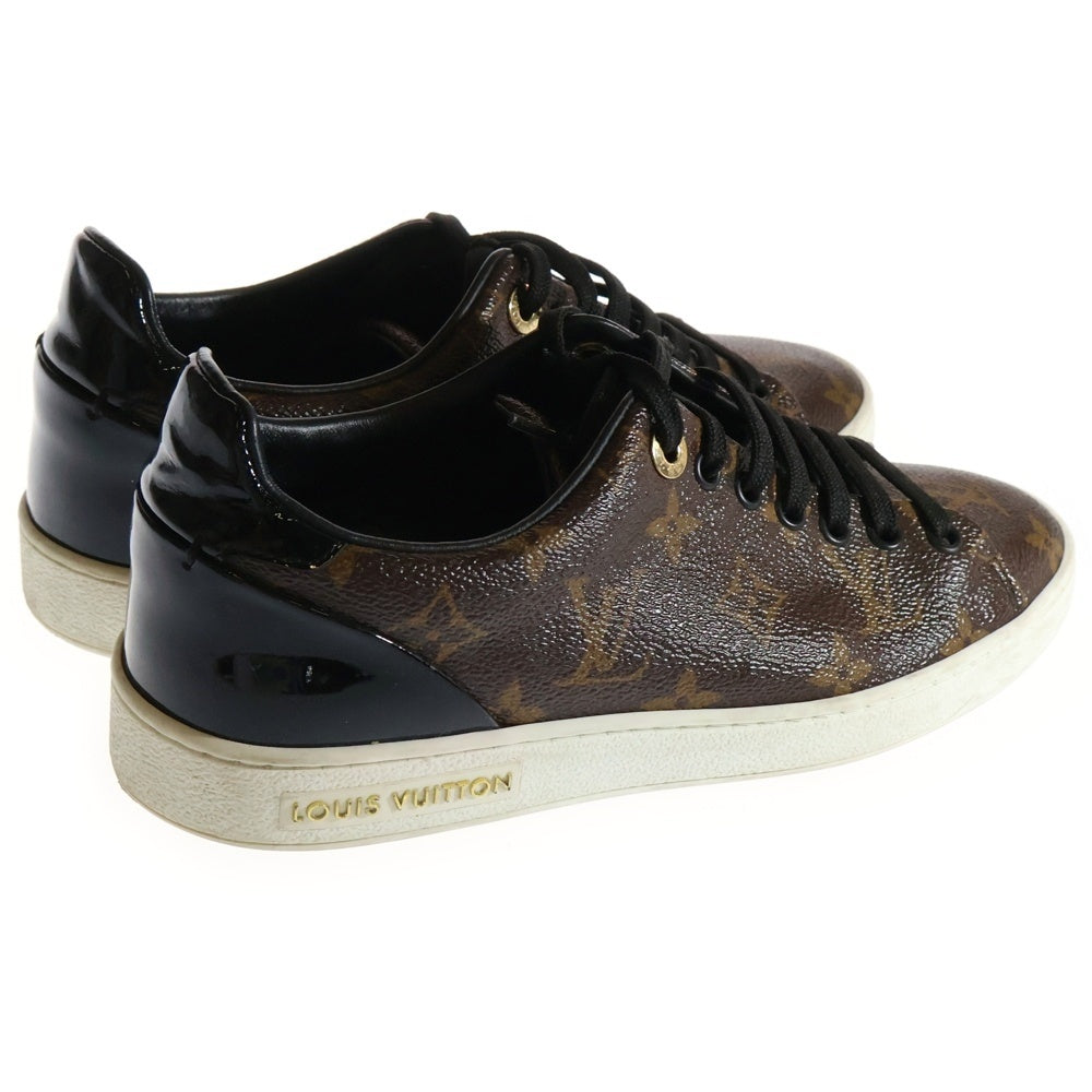 LOUIS VUITTON(ルイヴィトン) フロントロー ライン モノグラム PVC パテントレザー レースアップ ローカットシューズ スニーカー ブラウン/ブラック 1A1F4L