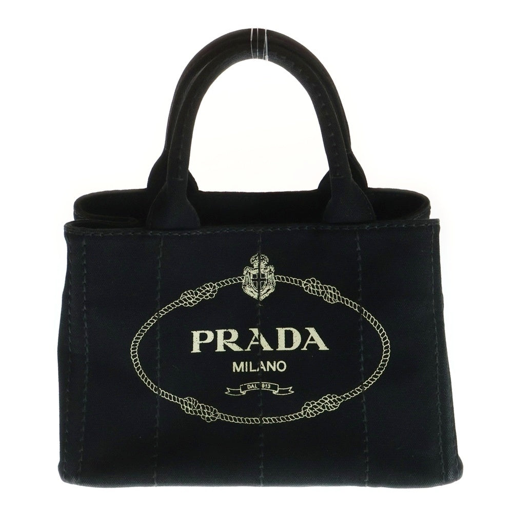 プラダ カナパS ハンドバッグ 2way ショルダー キャンバス 黒 CANAPA PRADA プラダ カナパ 1BG186 2way ポーチ付き
