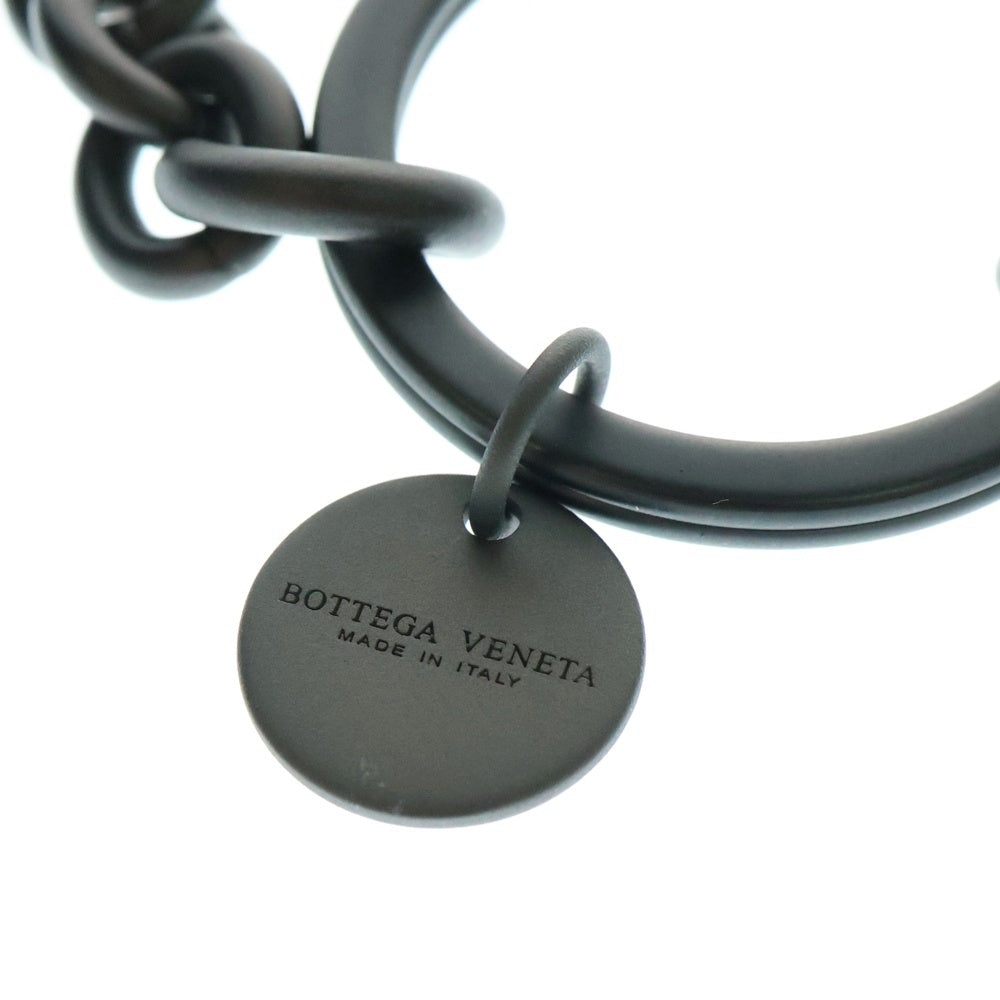 BOTTEGA VENETA(ボッテガヴェネタ) ミニポーチ バッグチャーム 小物入れ キーリング ブルー×ブラック カーフ&パイソン