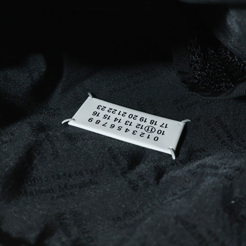 Maison Margiela 0(メゾンマルジェラ) ウエストポーチ ショルダーバッグ ブラック レザー キャンバス 4ステッチ