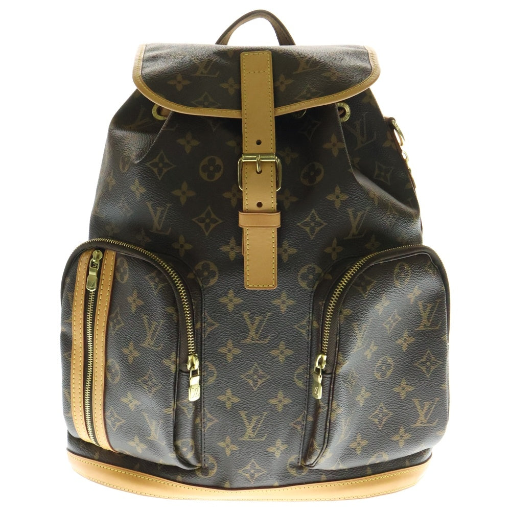 LOUIS VUITTON(ルイヴィトン) モノグラム サック アド ボスフォール バックパック リュックサック ゴールド金具 レザー×PVC ブラウン M40107