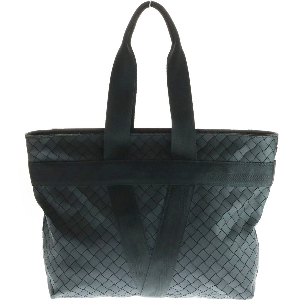 BOTTEGA VENETA(ボッテガヴェネタ) イントレチャート ニューラバー レザートートバッグ ブラック 651681