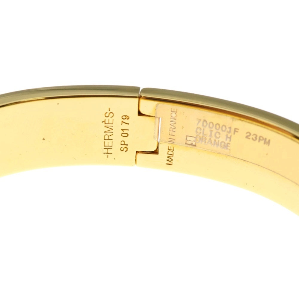 HERMES(エルメス) クリックH ブレスレット バングル GP ゴールド×オレンジ
