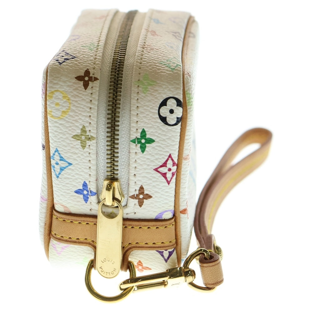 LOUIS VUITTON(ルイヴィトン) モノグラムマルチカラー ポシェットワピティ ブロン ポーチ ケース バッグチャーム ホワイト レザー×PVC ゴールド金具 M58033