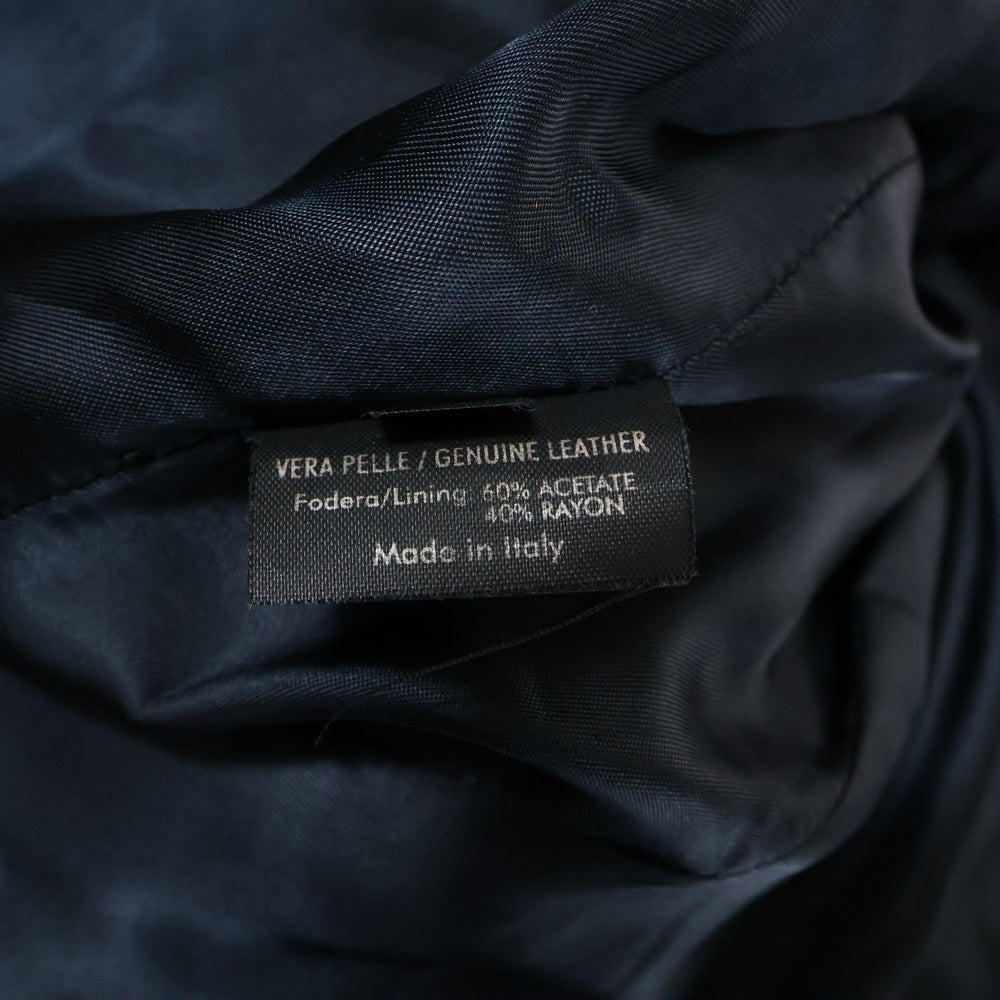 Neil Barrett(ニール バレット) シワ加工 レザージャケット ジップアップジャケット ブラック